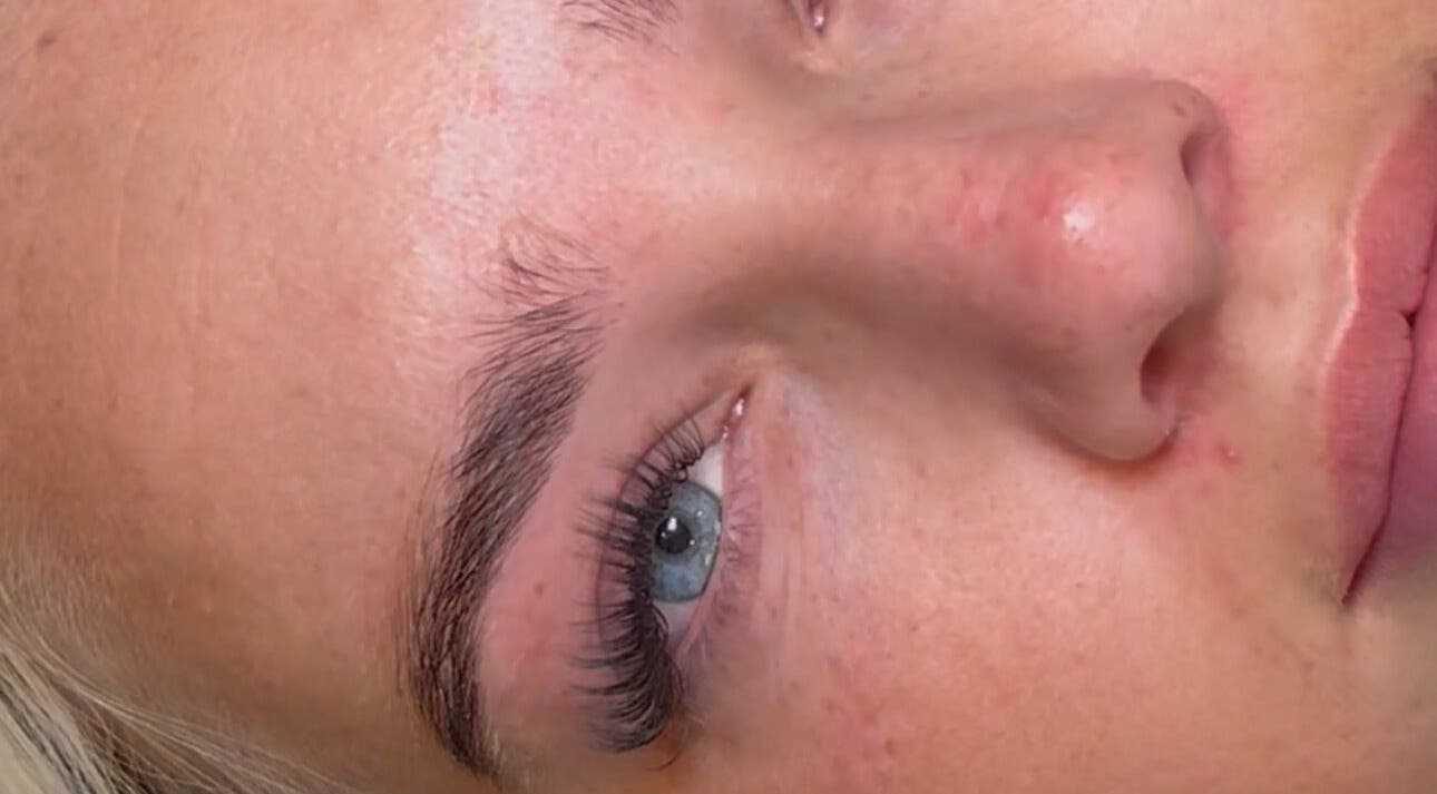 Close-up of elegant lash extensions at Lash Empower by Courtney in Moulton, England, GB.
