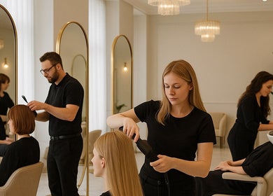 Stylists at work in Parrucchiera emma, Parma, Emilia-romagna, IT, offering exceptional hair services.