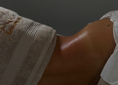 Relaxing massage at JR Treatments, Horsham, England, GB, showcasing soothing care.