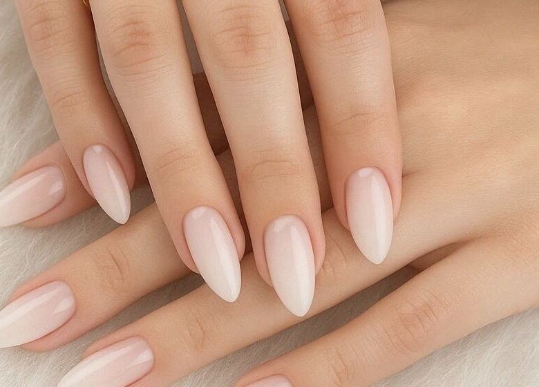 Elegant natural manicure at Naila Beauty in Canley Heights, New South Wales, AU.