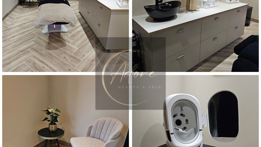 Interieur van Adore beauty&skin, Wijchen, Gelderland, NL met moderne en rustige spa-inrichting.