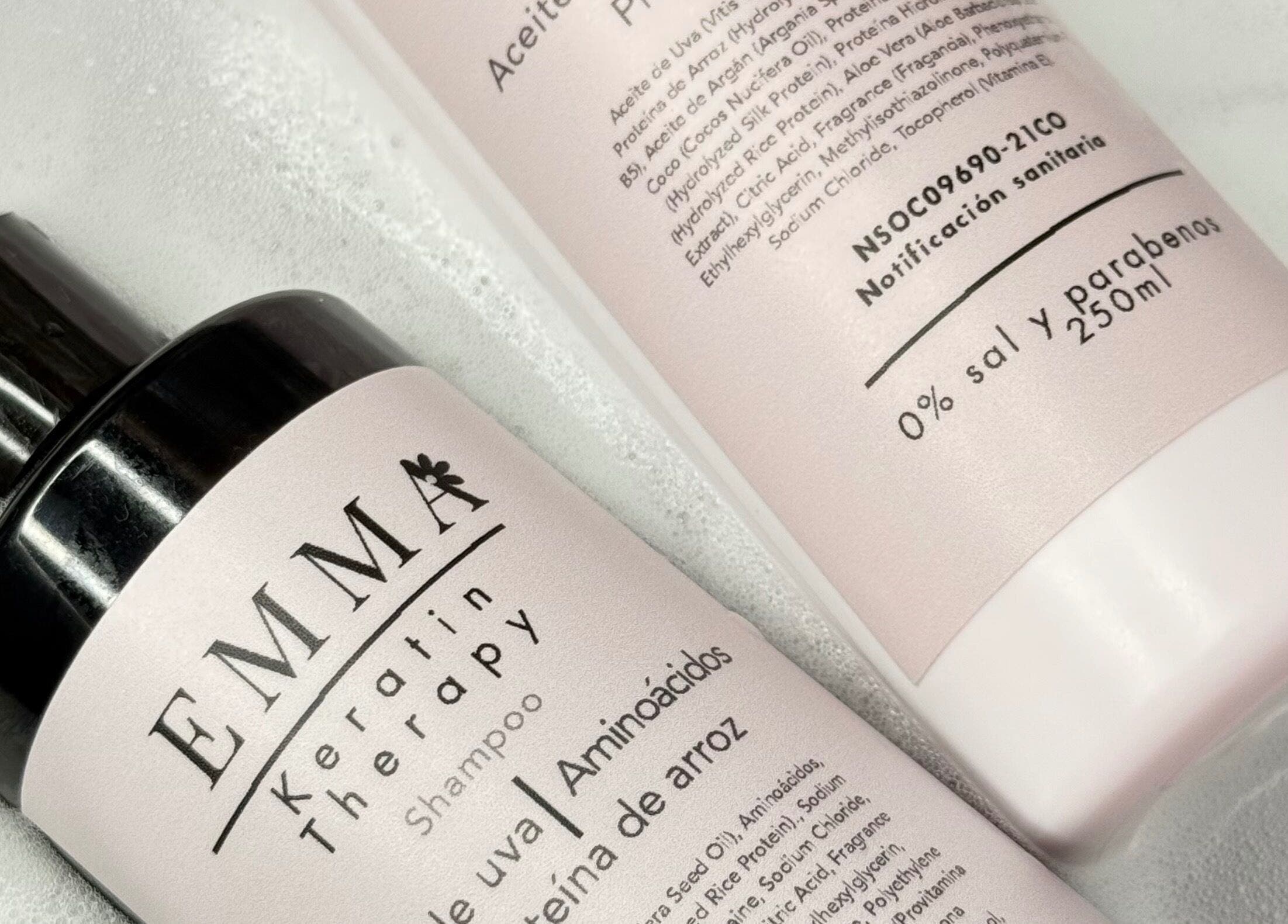 Emma beauty keratin shampoo bottles with foam, Carlton, New South Wales, AU salon quality.