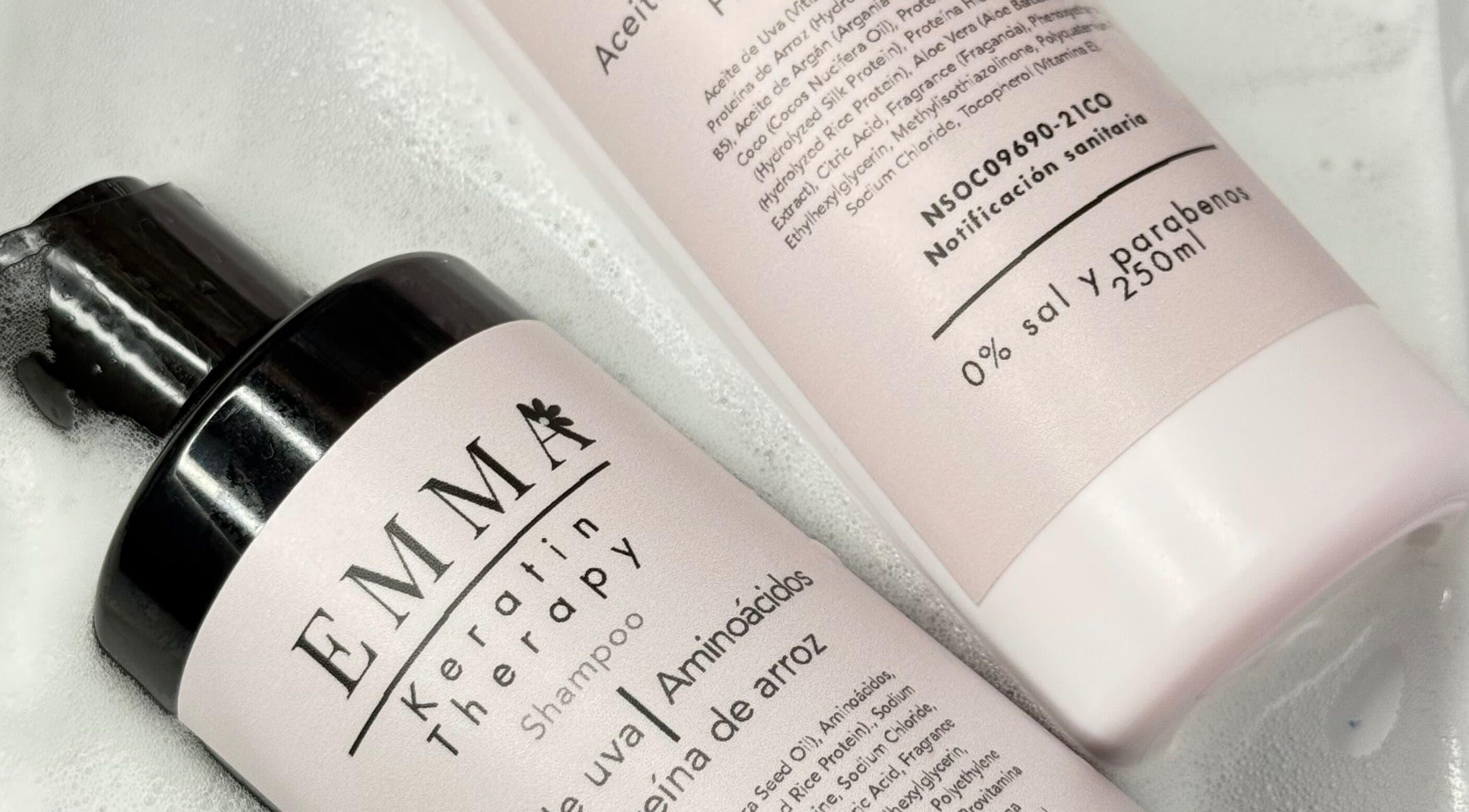 Emma beauty keratin shampoo bottles with foam, Carlton, New South Wales, AU salon quality.