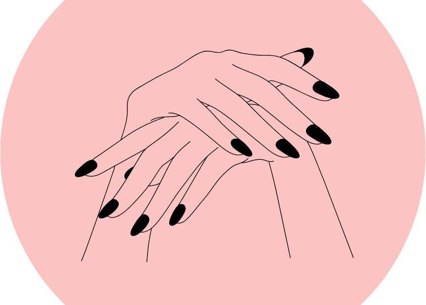 Elegant nails design at Abayomi Beauty Studio, Willemstad, Curaçao, CW showcasing stylish black manicure.