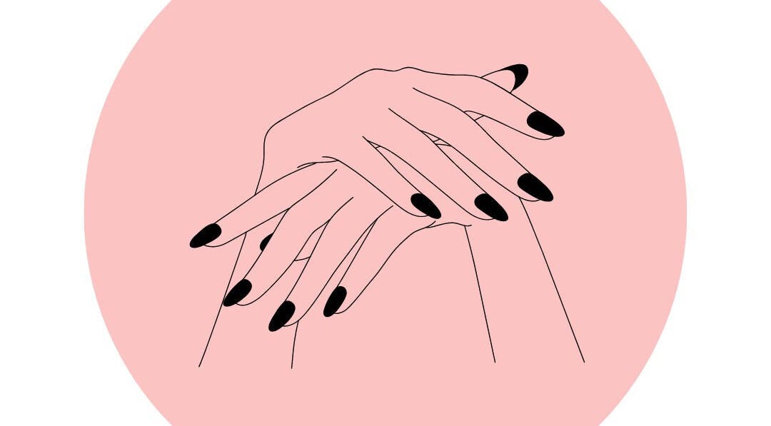 Elegant nails design at Abayomi Beauty Studio, Willemstad, Curaçao, CW showcasing stylish black manicure.