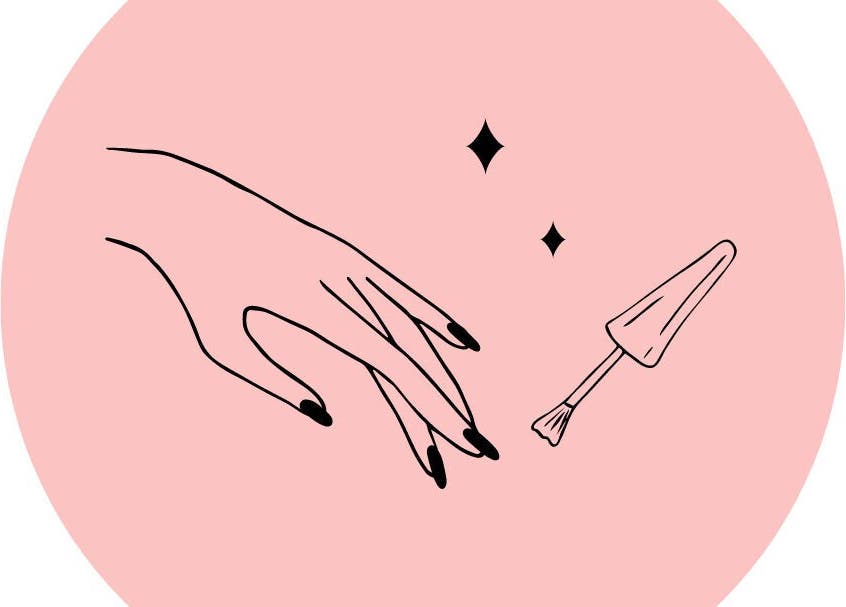 Elegant nail art at Abayomi Beauty Studio, Willemstad, Curaçao, CW, featuring a stylish black manicure.