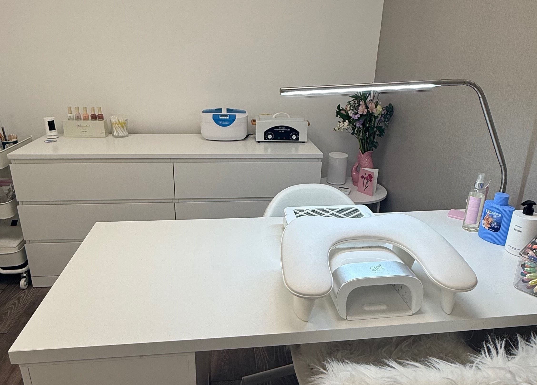 Luxury manicure setup at The Manicurist by CM, London, England, GB for a premium beauty experience.