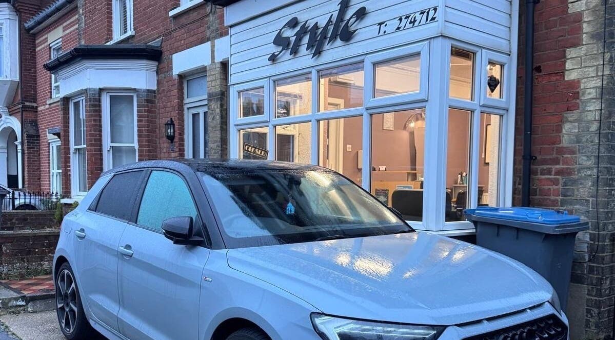 Exterior view of Beautiful Day Hair by Laila Day in Felixstowe, England, GB with a parked car.