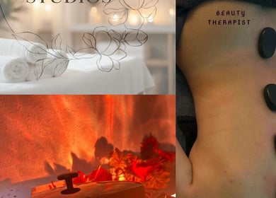 Relaxing massage with hot stones at Ae Beauty Studios, Edinburgh, Scotland, GB. Perfect wellness escape.