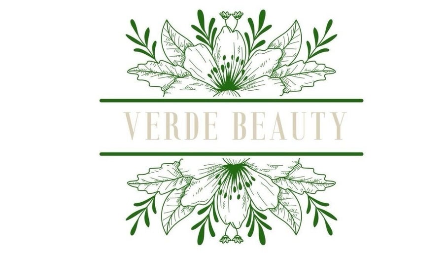 Verde Beauty logo with floral design in East Bergholt, England, GB.