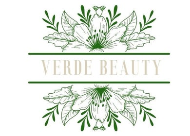 Verde Beauty logo with floral design in East Bergholt, England, GB.