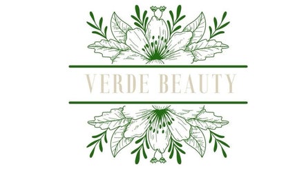 Verde Beauty logo with floral design in East Bergholt, England, GB.