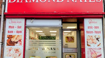 Entrance of Diamond Nails Grantham, offering manicures in Grantham, England, GB.