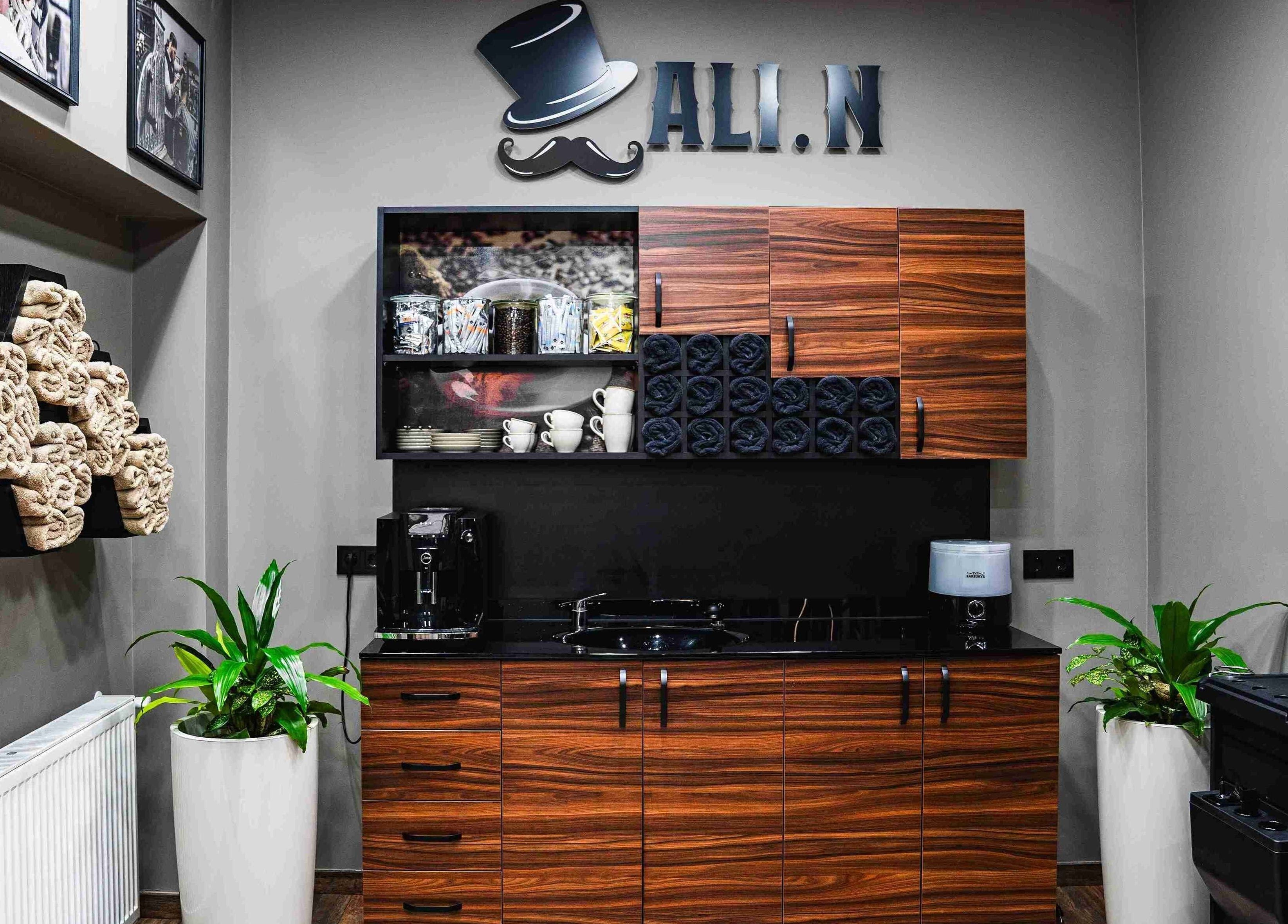 Ali N Barbershop relaxing kitchenette with stylish decor in Den Haag, Zuid-holland, NL.