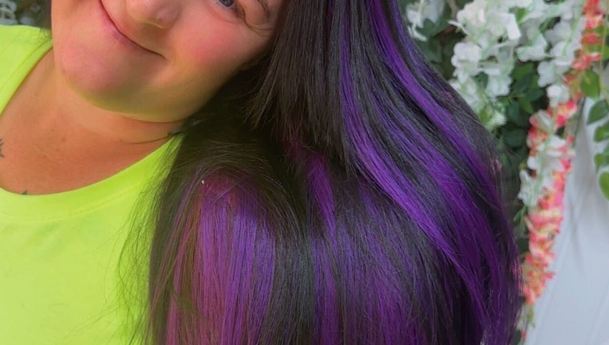 Vibrant hair styling at All Nations Braiding Hair, Beauty and Aesthetics in Ramsey, Lezayre, IM.