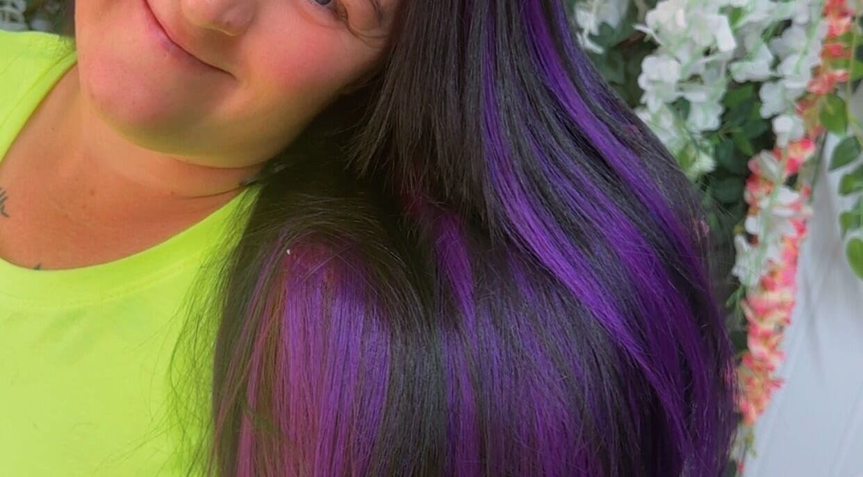 Vibrant hair styling at All Nations Braiding Hair, Beauty and Aesthetics in Ramsey, Lezayre, IM.