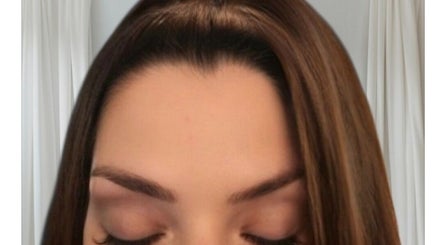 Close-up of eyelash extensions at BROOKE ASHTON EDEN, Niagara Falls, Ontario, CA. Natural beauty enhancement.