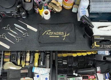 Professional barber tools at AZFADES- PRIVATE STUDIO, London, England, GB.