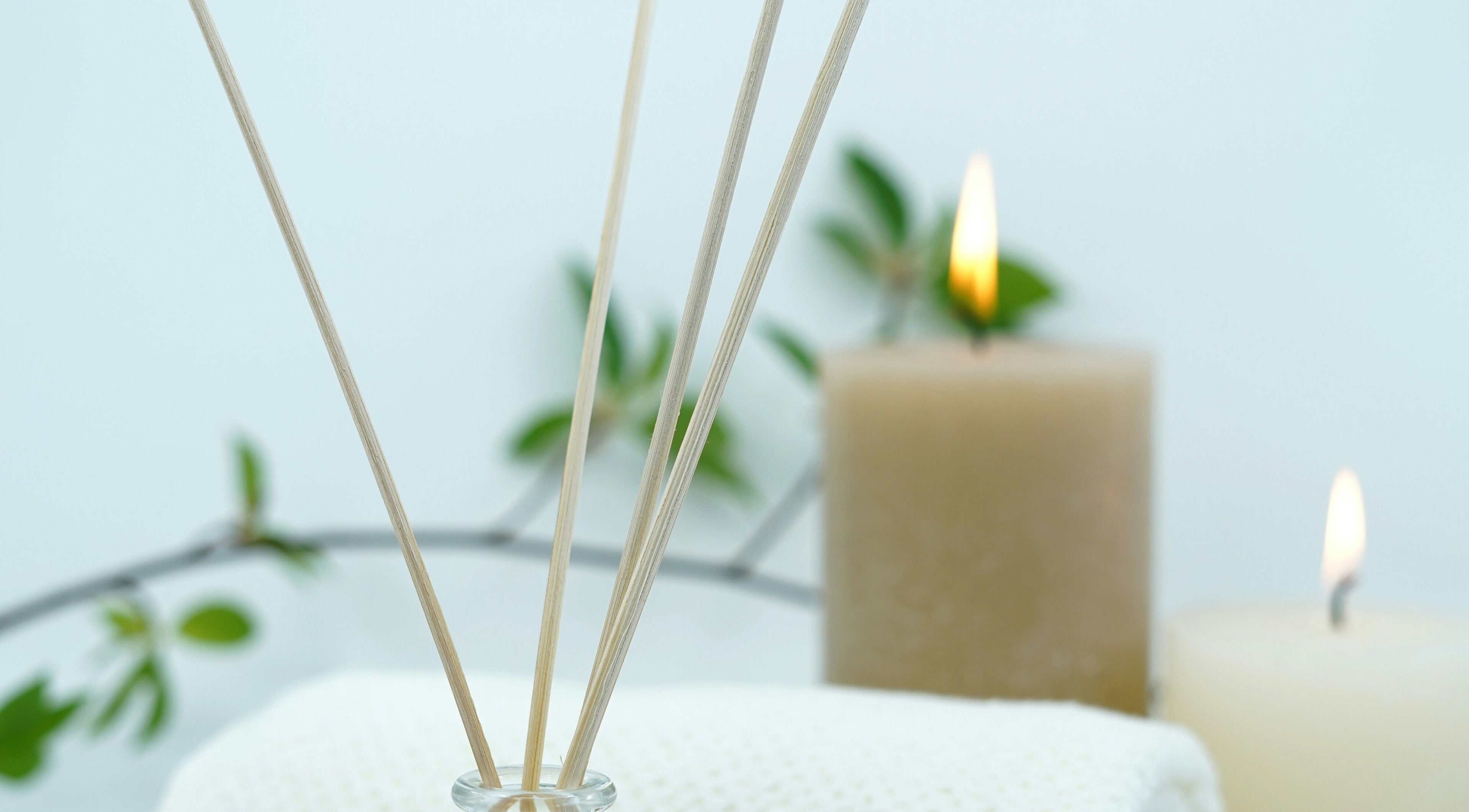 Calming candles and diffusers at The Skin Sanctuary in Aylmer, Ontario, CA create a tranquil spa atmosphere.