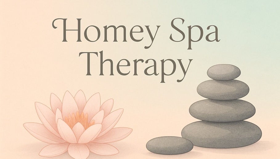 Relaxing spa ambiance at Homeyspatherapy, Delhi, Delhi, IN, featuring stones and lotus flower.