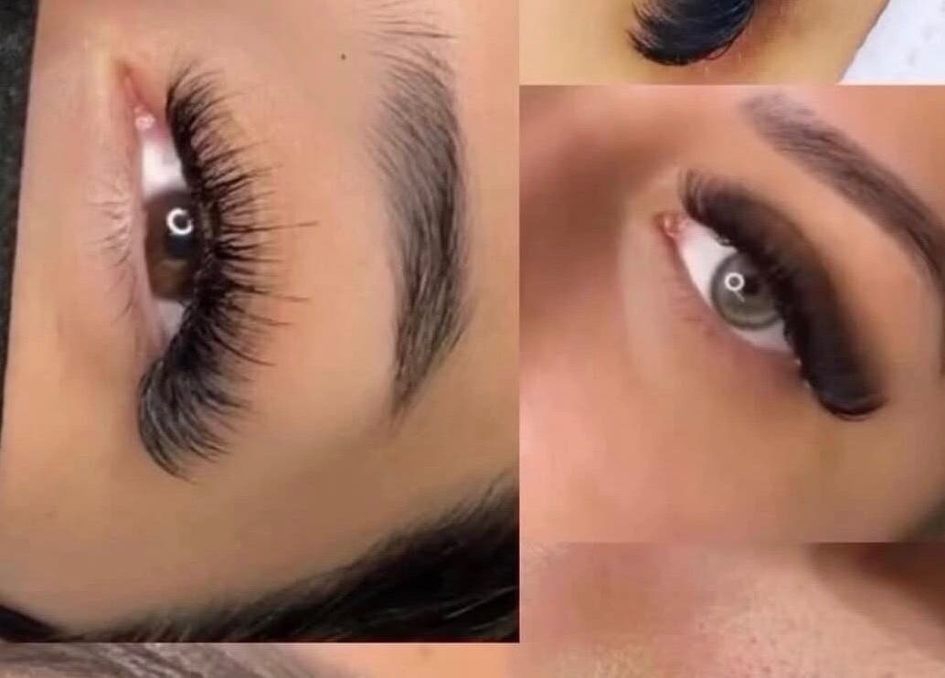 Close-up of eyelash extensions at Elite Lash Studio, Mar Del Plata, Provincia De Buenos Aires, AR.