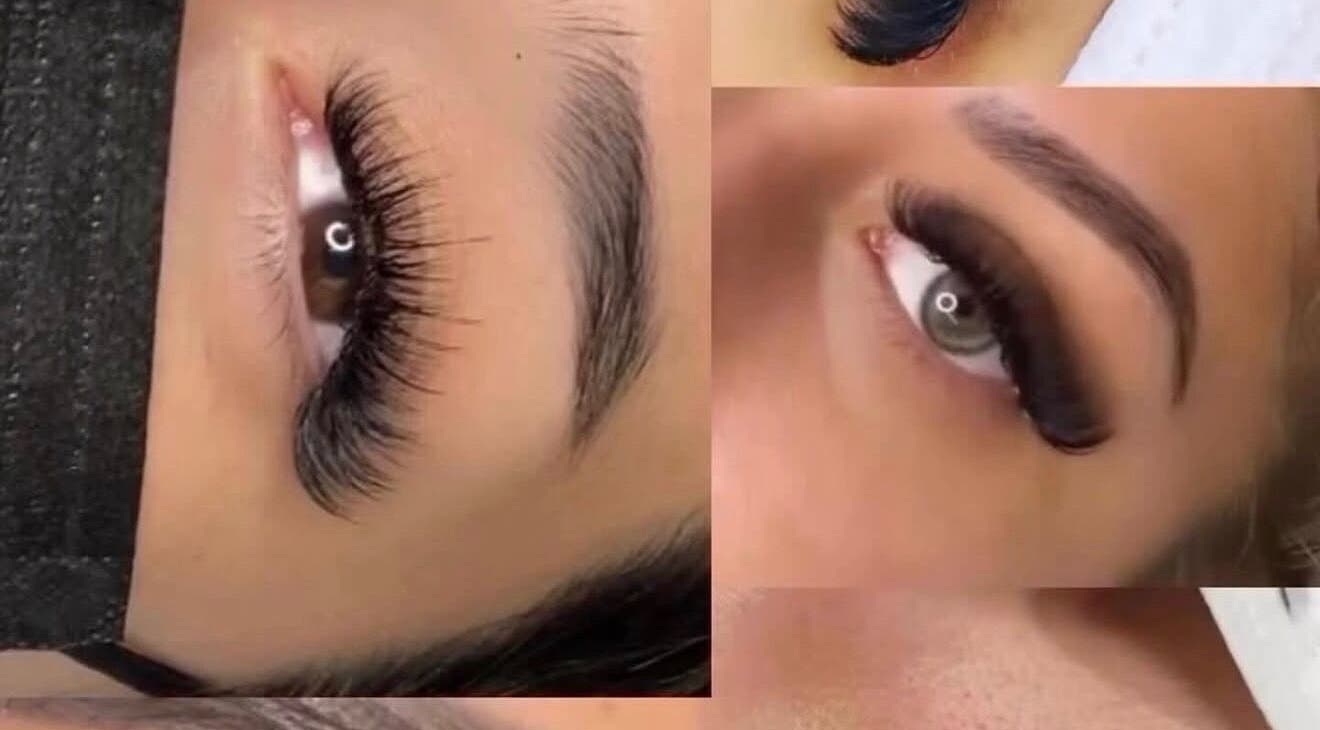 Close-up of eyelash extensions at Elite Lash Studio, Mar Del Plata, Provincia De Buenos Aires, AR.