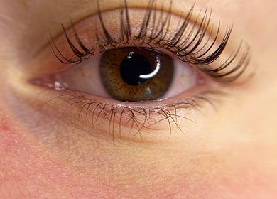 Zoom sur des cils soignés à L’atelier Du Cil Bordeaux, Artigues-près-bordeaux, Nouvelle-aquitaine, FR.