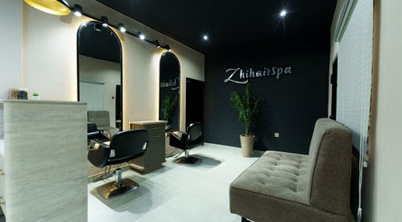Modern salon interior at Zhihairspa, Port Harcourt, Rivers, NG with sleek chairs and stylish mirrors.