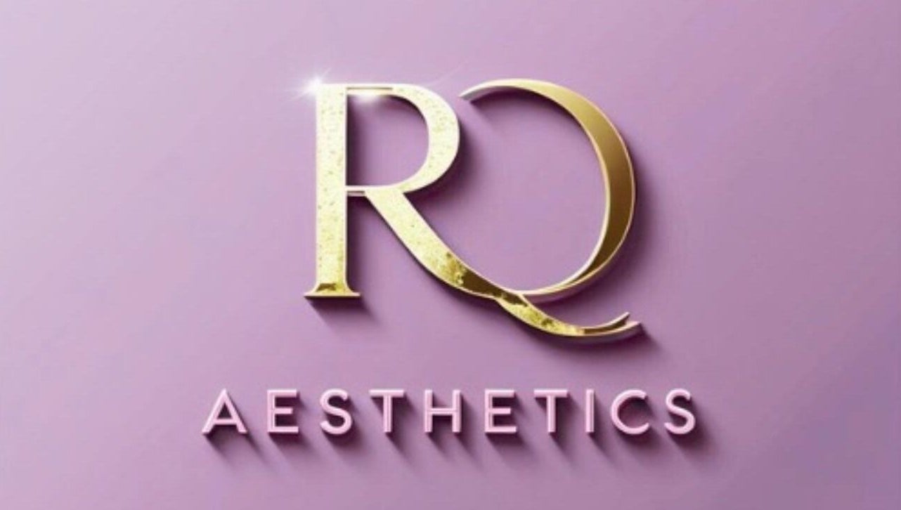 Elegant RQ Aesthetics logo on a purple background in Armthorpe, England, GB.