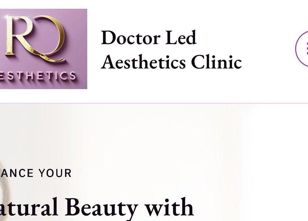 RQ Aesthetics logo at Armthorpe, England, GB, showcasing a doctor-led clinic sign.