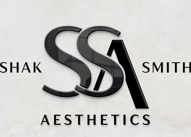 Shak Smith Aesthetics logo in Bridgetown, Saint Michael, BB, with sleek black lettering.