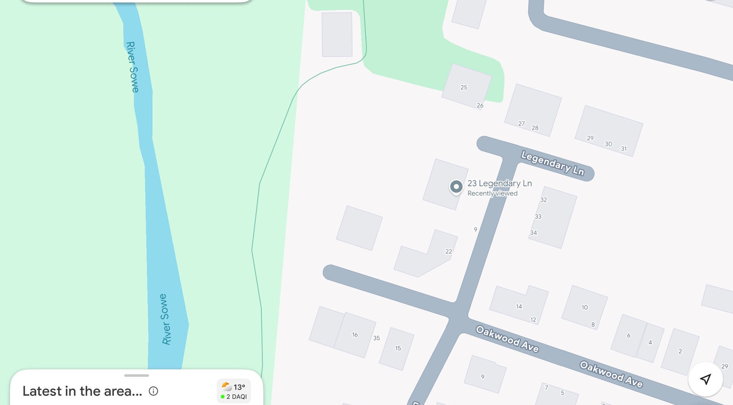 Map showing location of Nailed by Ells at Coventry, England, GB, near River Sowe.