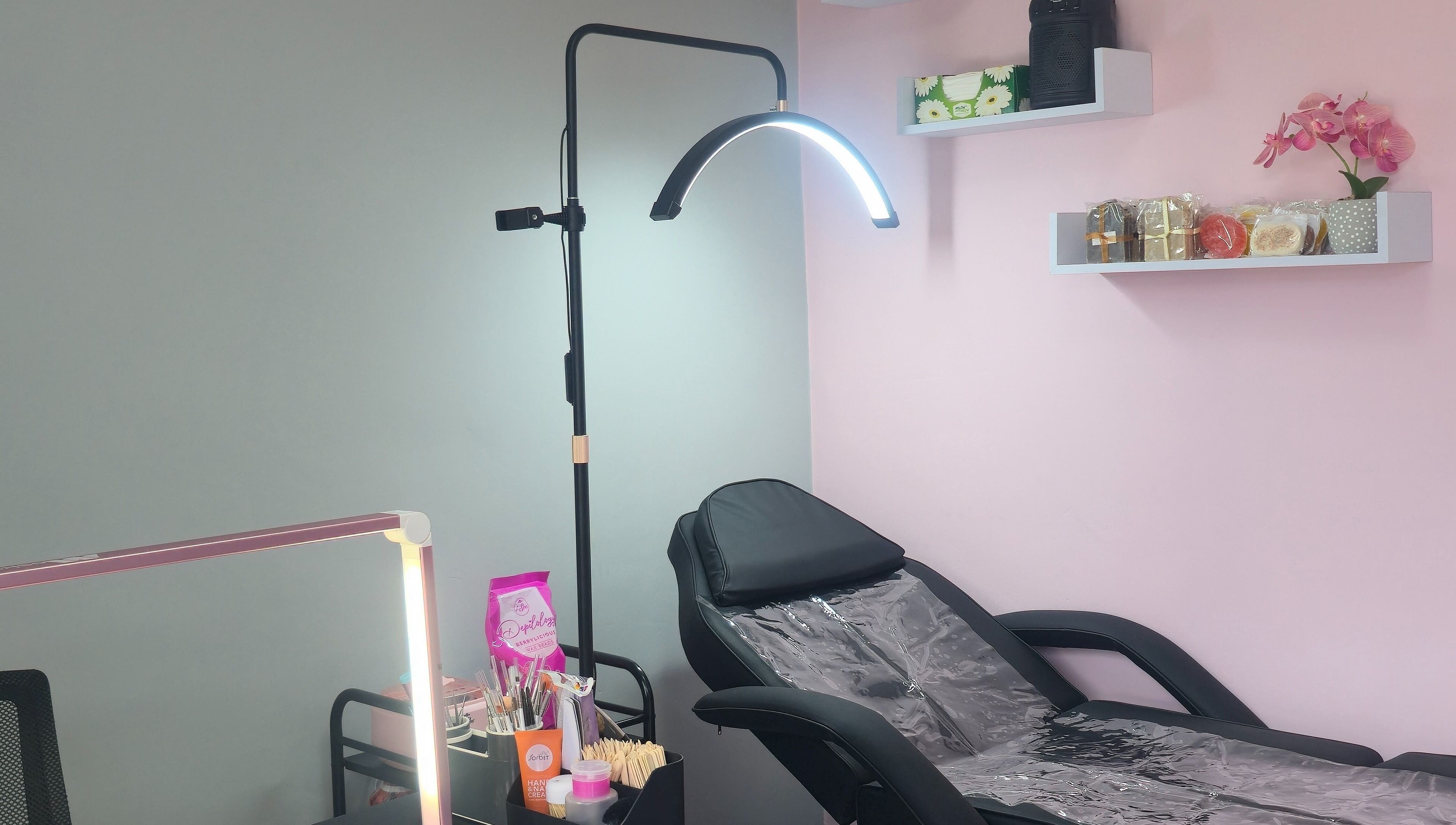 Modern nail therapy station at Nail Therapy By Alycia, Thabazimbi, Limpopo, ZA with elegant decor and high-end equipment.