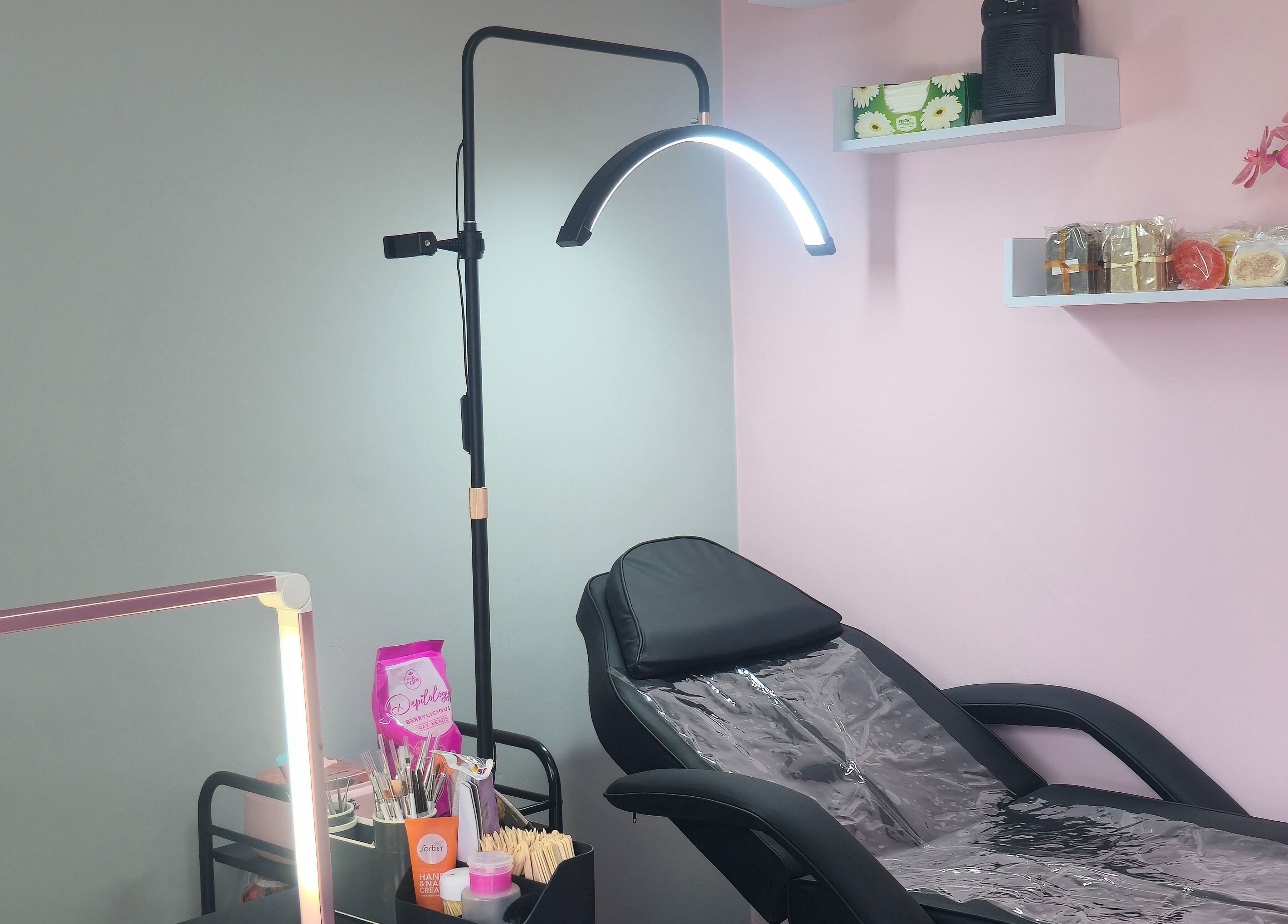 Modern nail therapy station at Nail Therapy By Alycia, Thabazimbi, Limpopo, ZA with elegant decor and high-end equipment.