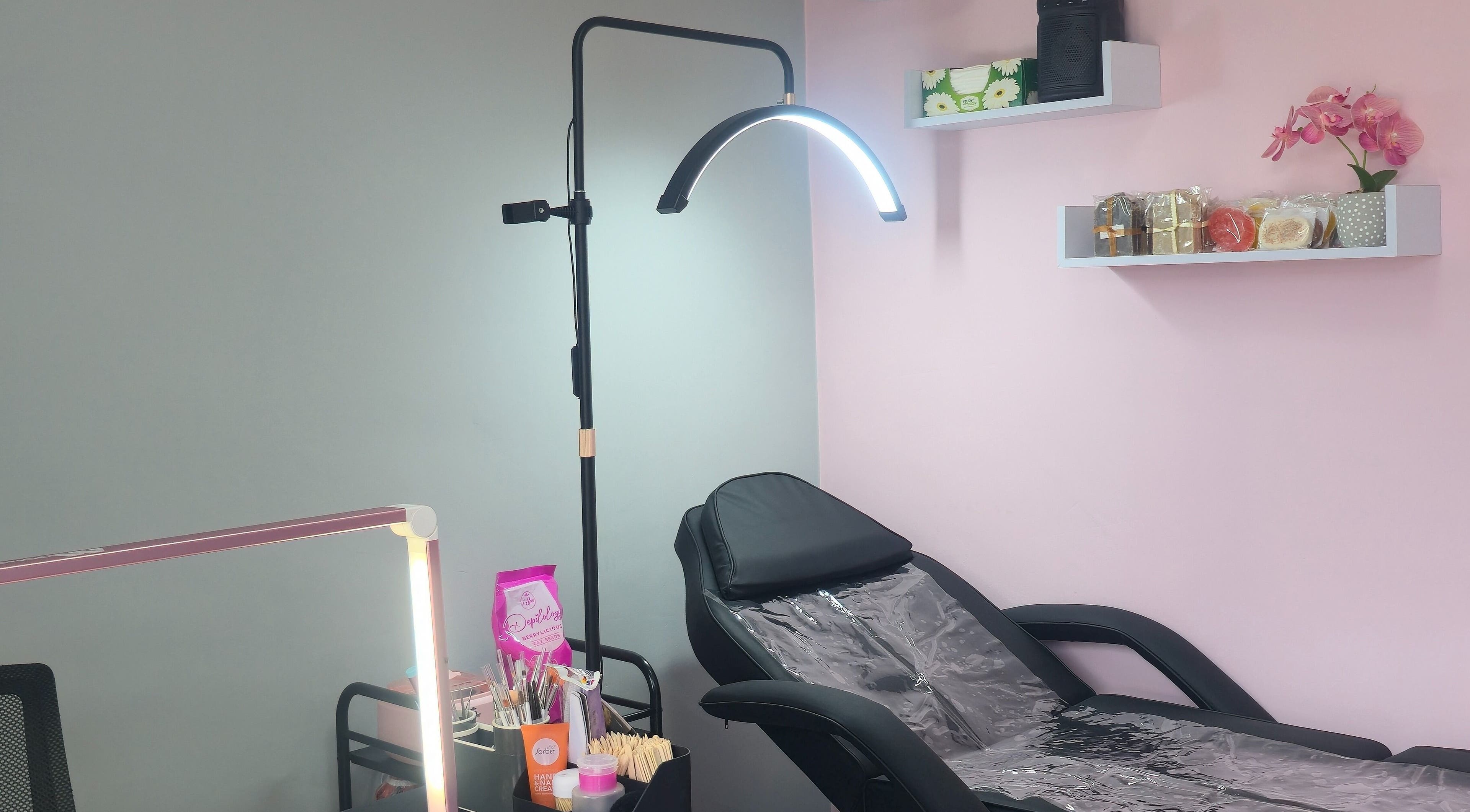 Modern nail therapy station at Nail Therapy By Alycia, Thabazimbi, Limpopo, ZA with elegant decor and high-end equipment.