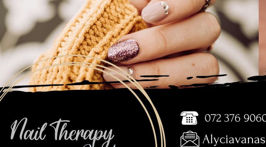 Close-up of glittering nails at Nail Therapy By Alycia, Thabazimbi, Limpopo, ZA, showcasing premium nail art.