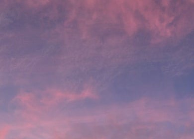 Dreamy pink and purple sky over Luna Healing, Newcastle upon Tyne, England, GB.