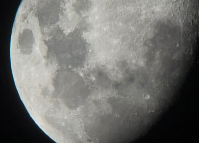 Close-up view of the moon symbolizing tranquility, embodying Luna Healing, Newcastle upon Tyne, England, GB.
