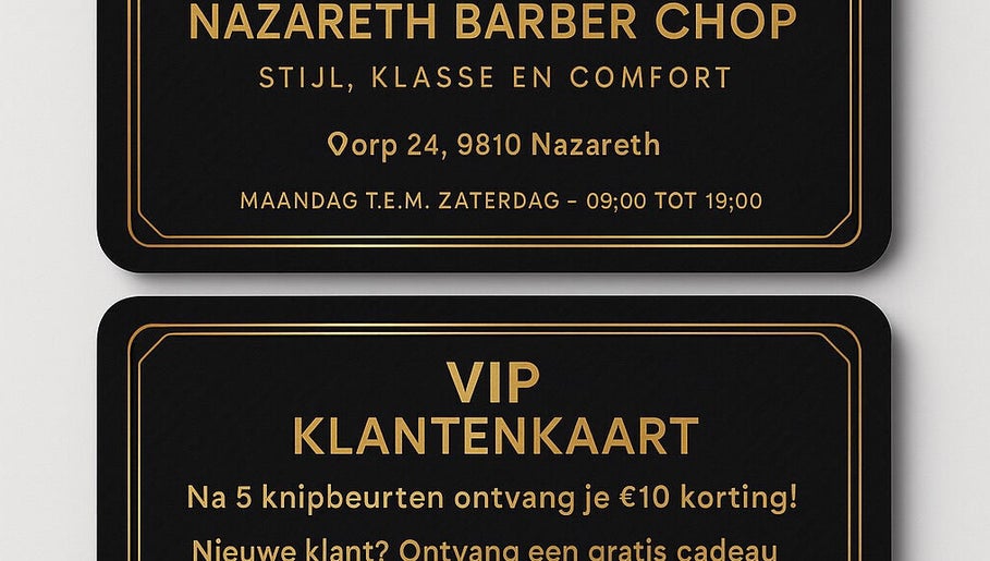 بطاقات VIP أنيقة لصالون حلاق في هاشم، نازاريث-دي بينت، فلاندر، بلجيكا.