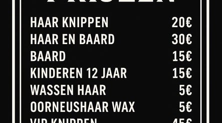 قائمة أسعار الخدمات في صالون حاشم، نازاريث-دي بينت، فلاندرن، بلجيكا.