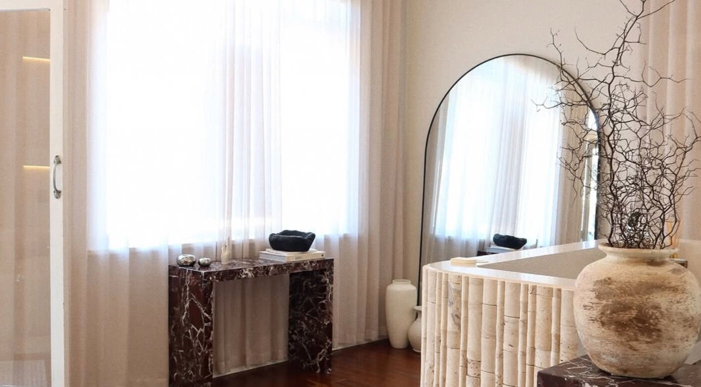 Sophisticated interior of The Lune Nails in Perth, Western Australia, AU with chic decor and soft lighting.