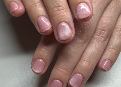 Elegant blush pink nails at The Lune Nails, Perth, Western Australia, AU. Perfectly shaped for a chic look.