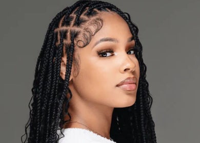 Elegant braided hairstyle at Main d’Or by Grace, West Drayton, England, GB.