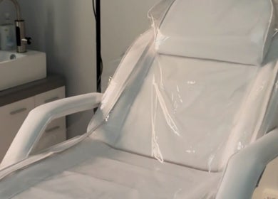 Luxurious spa chair at Bodmerised, Romford, England, GB, exemplifying comfort and elegance.