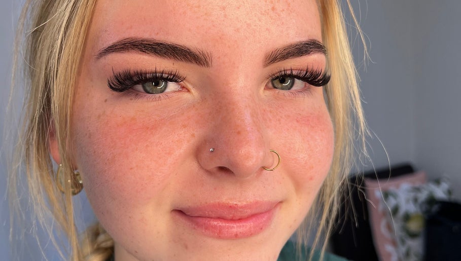Close-up of expertly done lashes at Blooming Brows Beauty, Ocean Reef, Western Australia, AU.