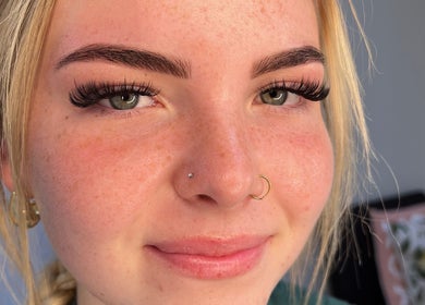 Close-up of expertly done lashes at Blooming Brows Beauty, Ocean Reef, Western Australia, AU.