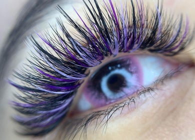 Colorful lash extension at Blooming Brows Beauty, Ocean Reef, Western Australia, AU.