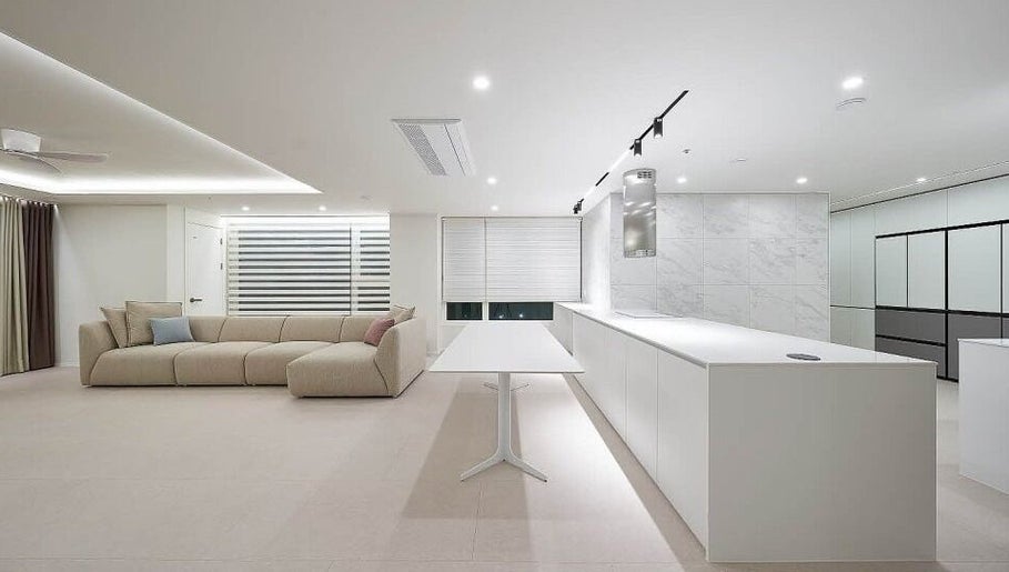 Spacious, elegant lounge at aribeauty, Melbourne, Victoria, AU showcasing modern design and comfort.