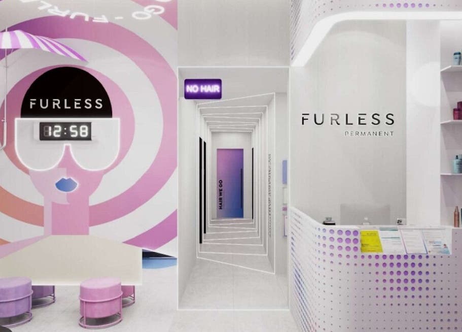 Chic interior of Furless Permanent in Riyadh, Riyadh Province, SA with modern decor and reception area.