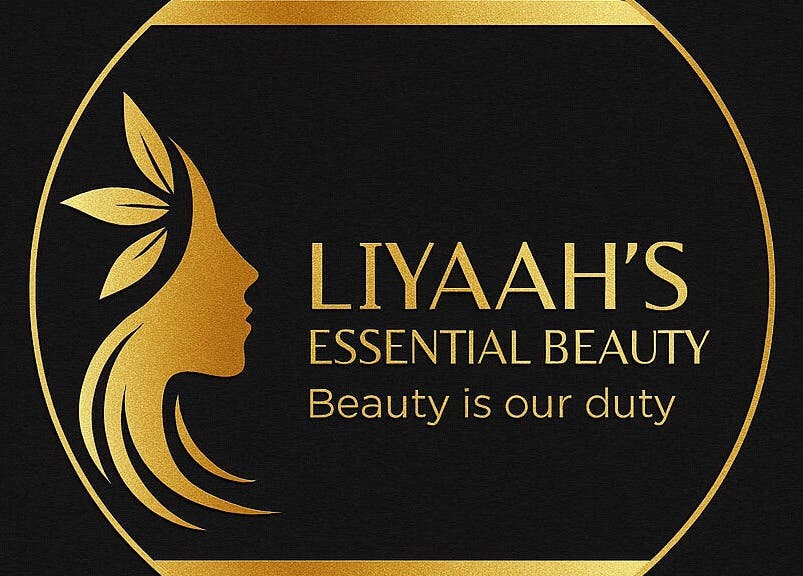 Elegant gold logo of Liyaah’s Essential Beauty, Waterford, St. Catherine Parish, JM.
